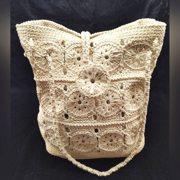 Handmade Crochet Tote Boho Bag - Picture 1 of 12